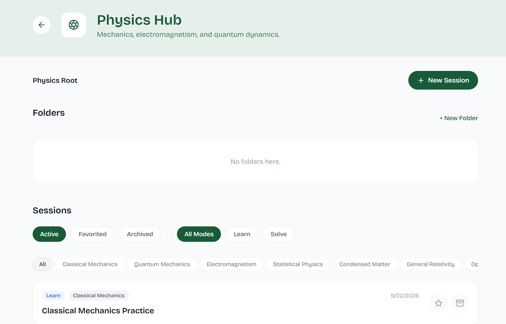Subject Hub Screenshot